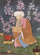 Ali of Golconda Poet in a garden oil painting artist